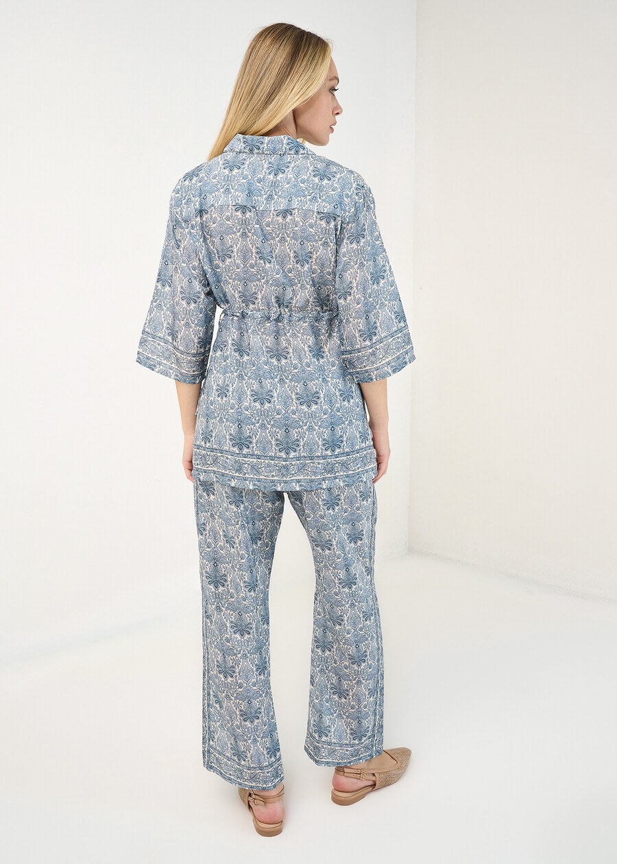 Brady printed drawstring blouse CELESTE FIORDALISO Woman , image number 3