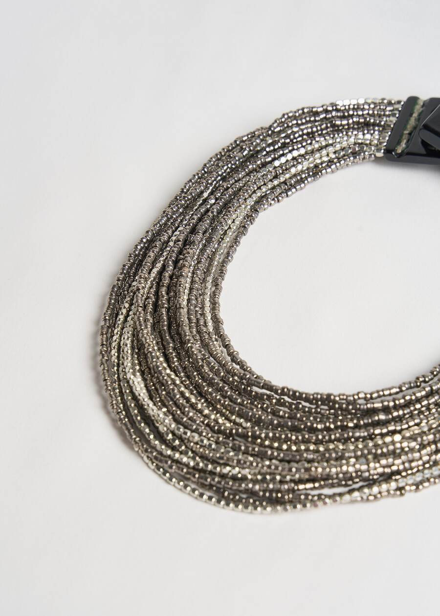 Giovy multi-strand necklace GRIGIO SILVER  Woman , image number 3