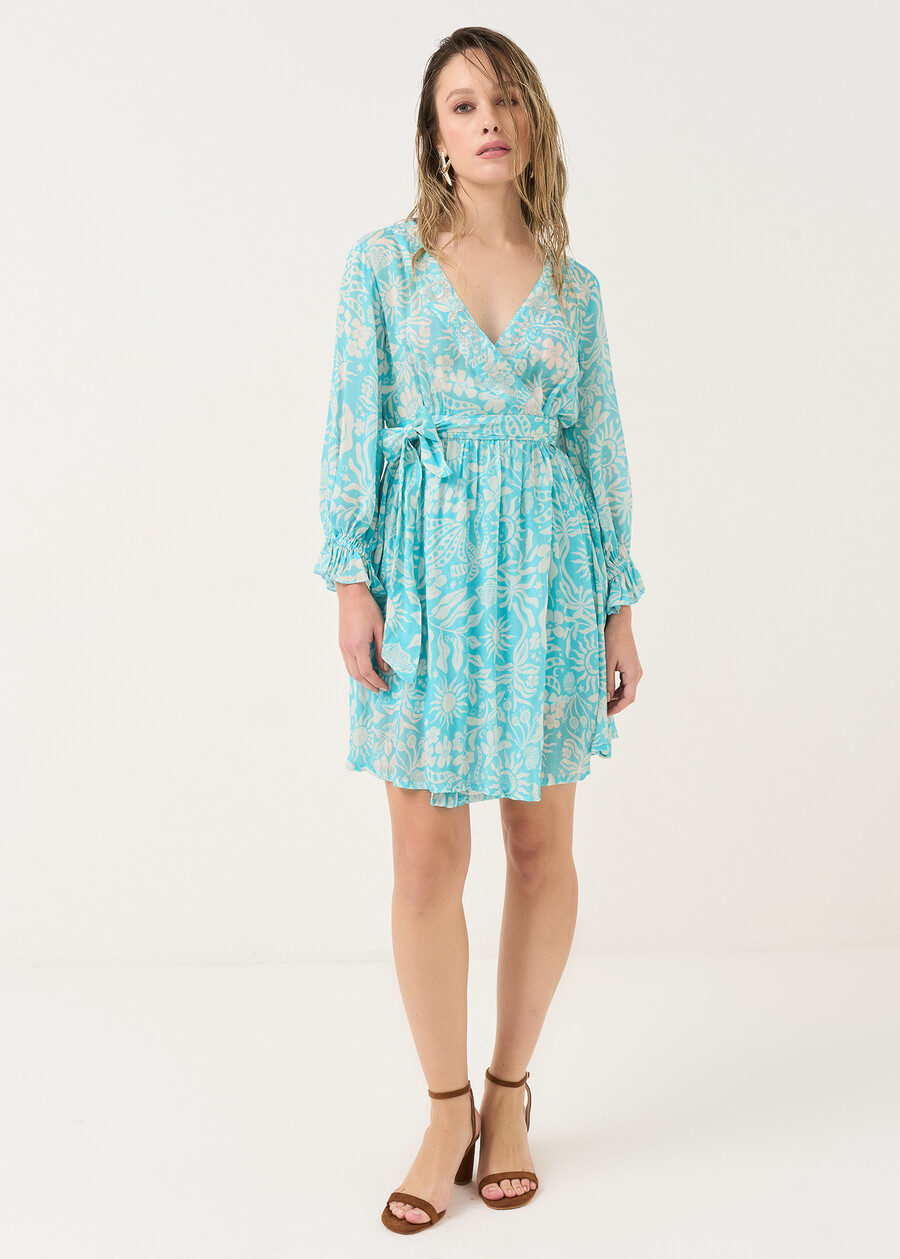 Aleandro Studio viscose wrap dress AZZURO AZZURRO Woman , image number 1