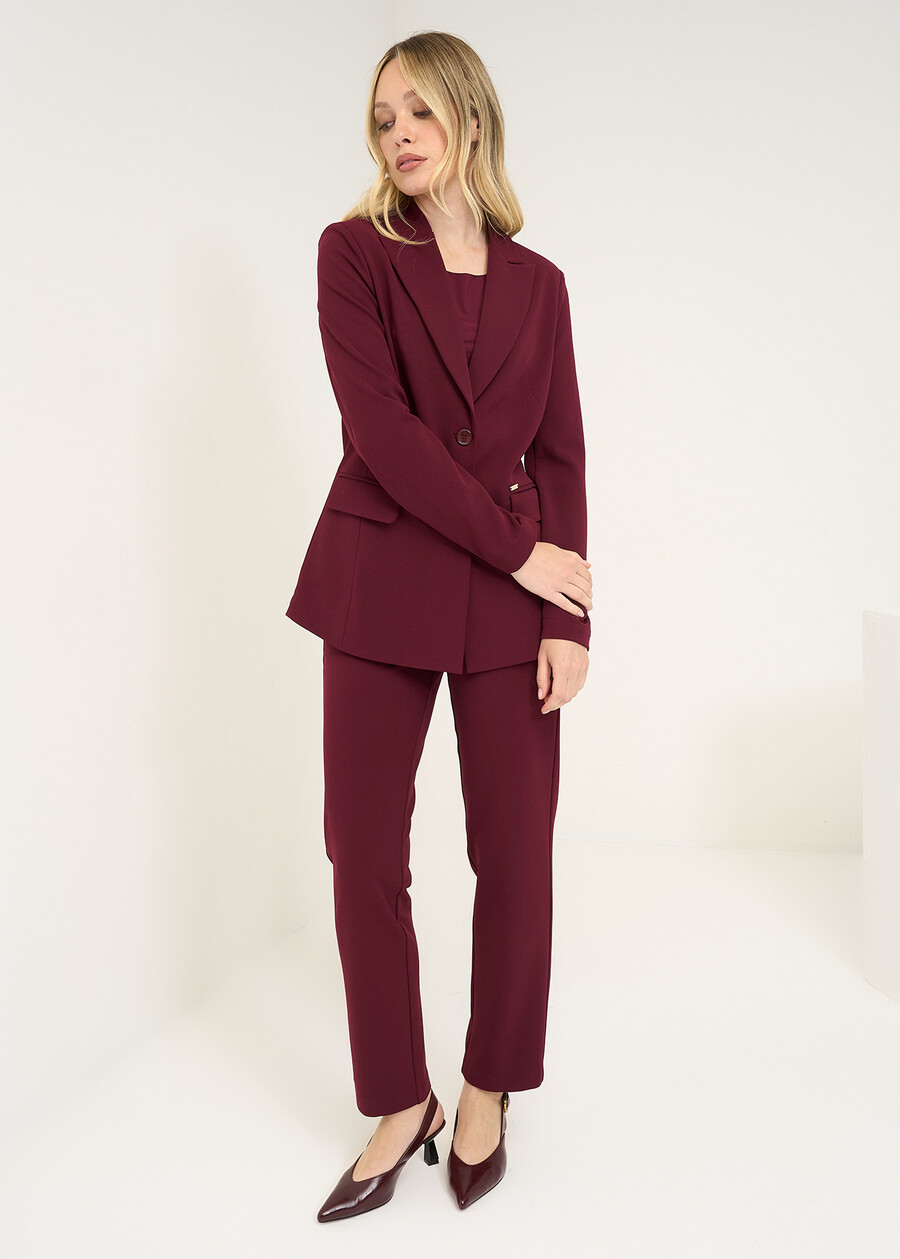 Alice pleated-texture trousers ROSSO BORDEAUXVERDE GARDENMARRONE Woman , image number 1