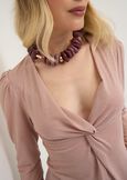 Shirley knot-front lurex jersey top ROSA Woman image number 2