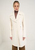 Chris single-breasted diagonal wool-blend coat BEIGE LATTE Woman image number 1
