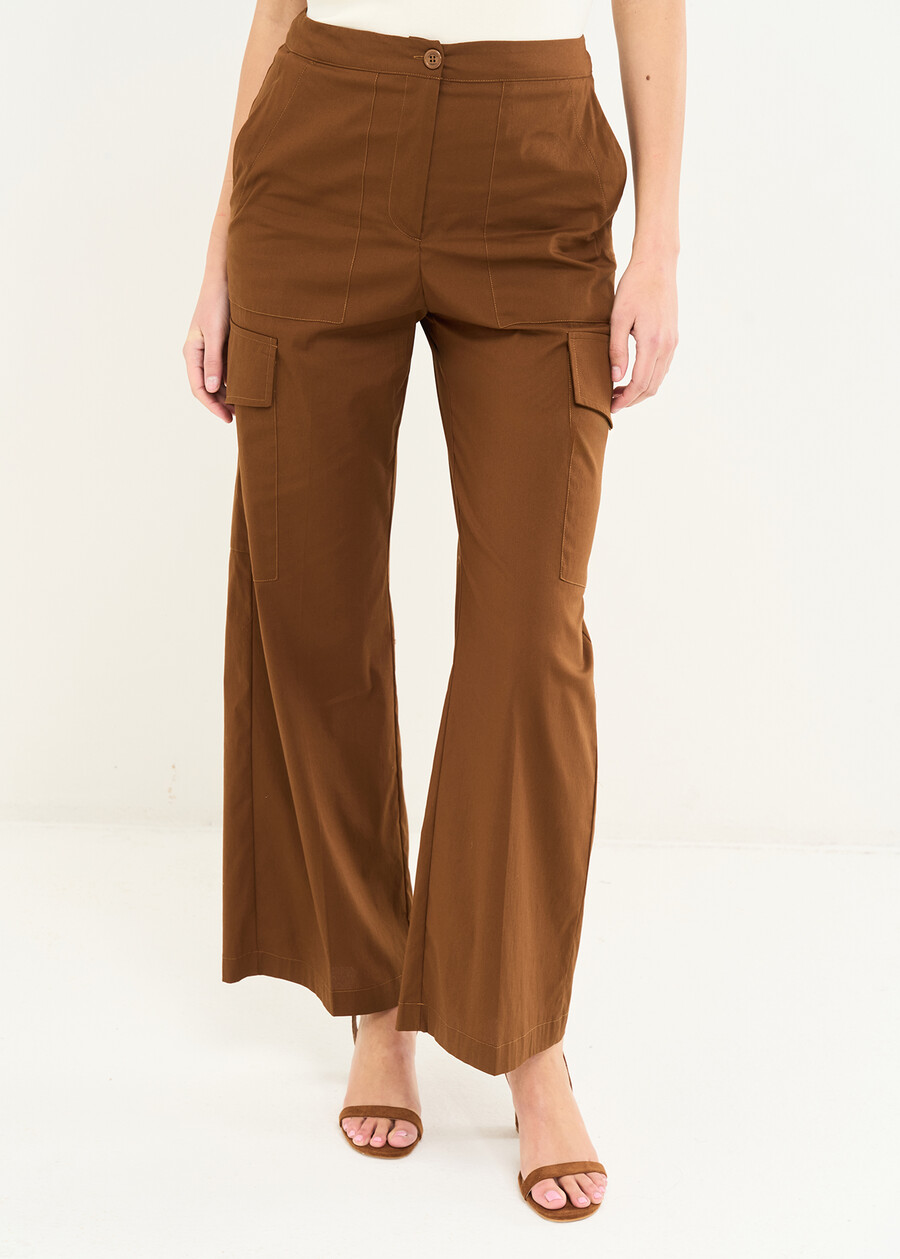 Patrick cotton trousers MARRONE Woman , image number 3