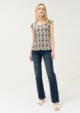 Cindy flare jeans with slit DENIM DARK DENIMDENIM MEDIUM DENIM Woman image number 1