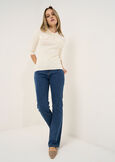 Cindy flare jeans with slit DENIM DARK DENIMDENIM MEDIUM DENIM Woman image number 2