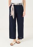 Percey cotton and linen capri pants BLU Woman image number 3