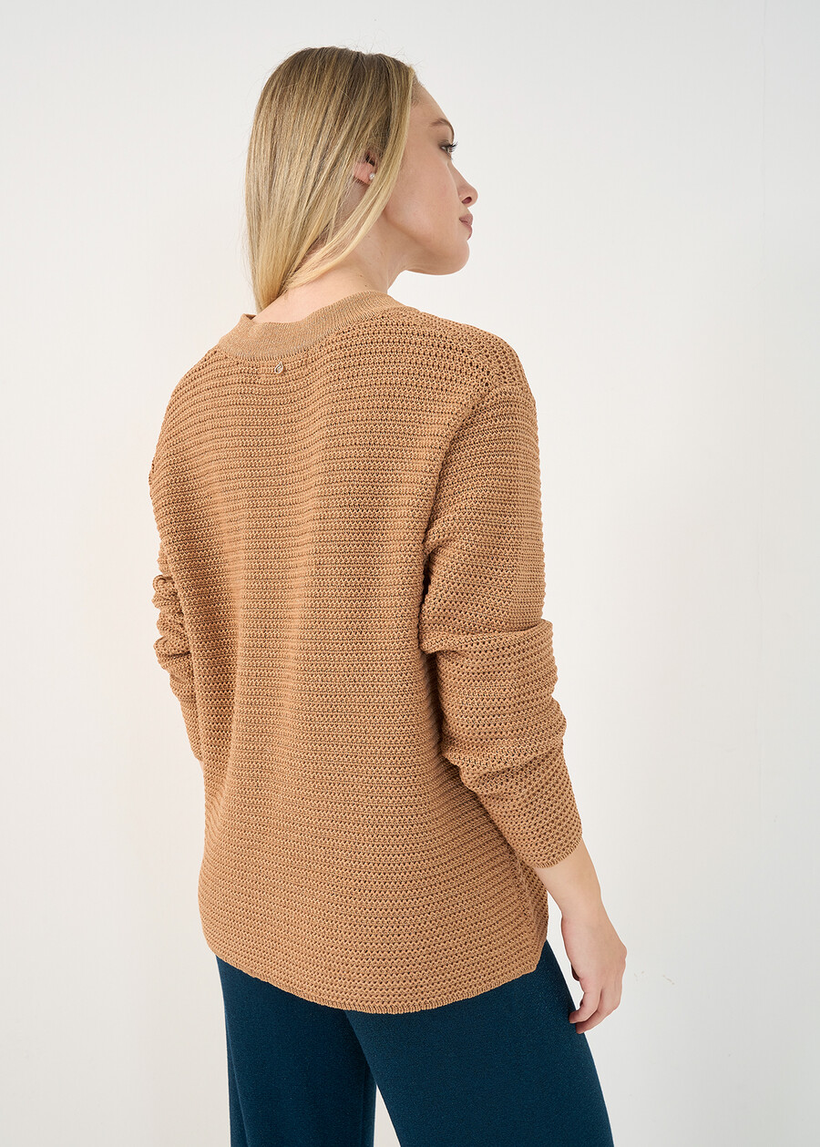 Margot V-neck knit top MARRONEBLU Woman , image number 4