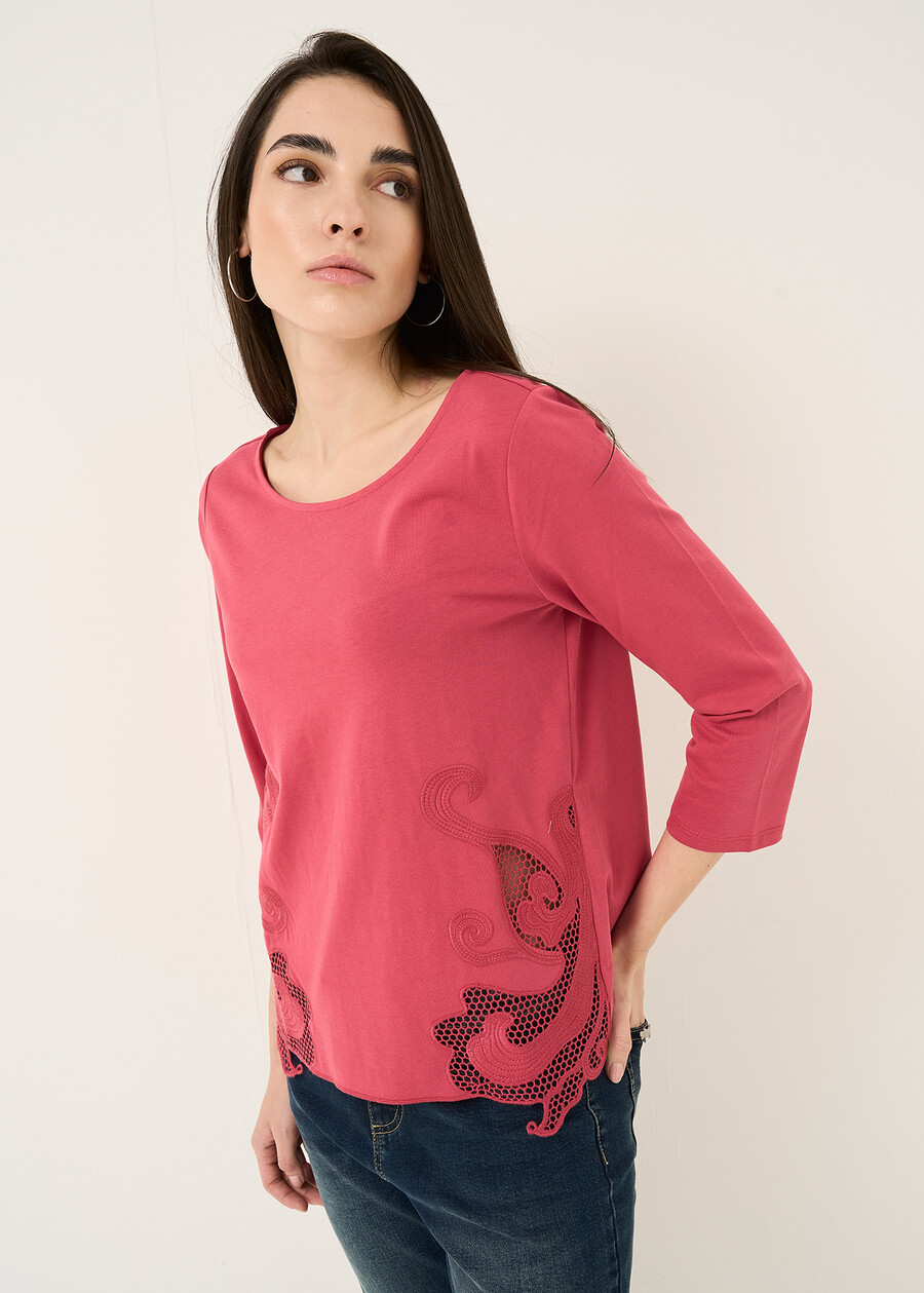 Samanta Madonna embroidery T-shirt ROSSO Woman , image number 1