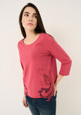 Samanta Madonna embroidery T-shirt ROSSO Woman image number 1