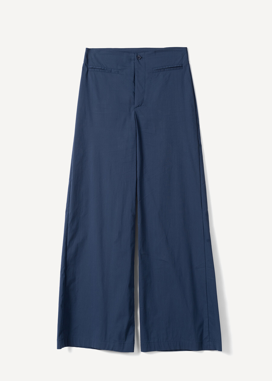Paok wide-leg cotton trousers BLU AVION Woman , image number 6
