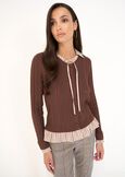 Criss layered-effect cardigan MARRONEBLU Woman image number 1