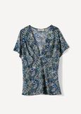 Sand V-neck T-shirt BLU Woman image number 5