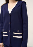 Crem knit cardigan with pockets BLU Woman image number 2