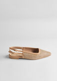 Samoa woven fabric slingbacks BEIGE DOESKIN Woman image number 5