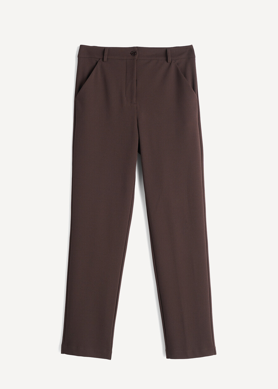 Alice pleated-texture trousers ROSSO BORDEAUXVERDE GARDENMARRONE Woman , image number 6