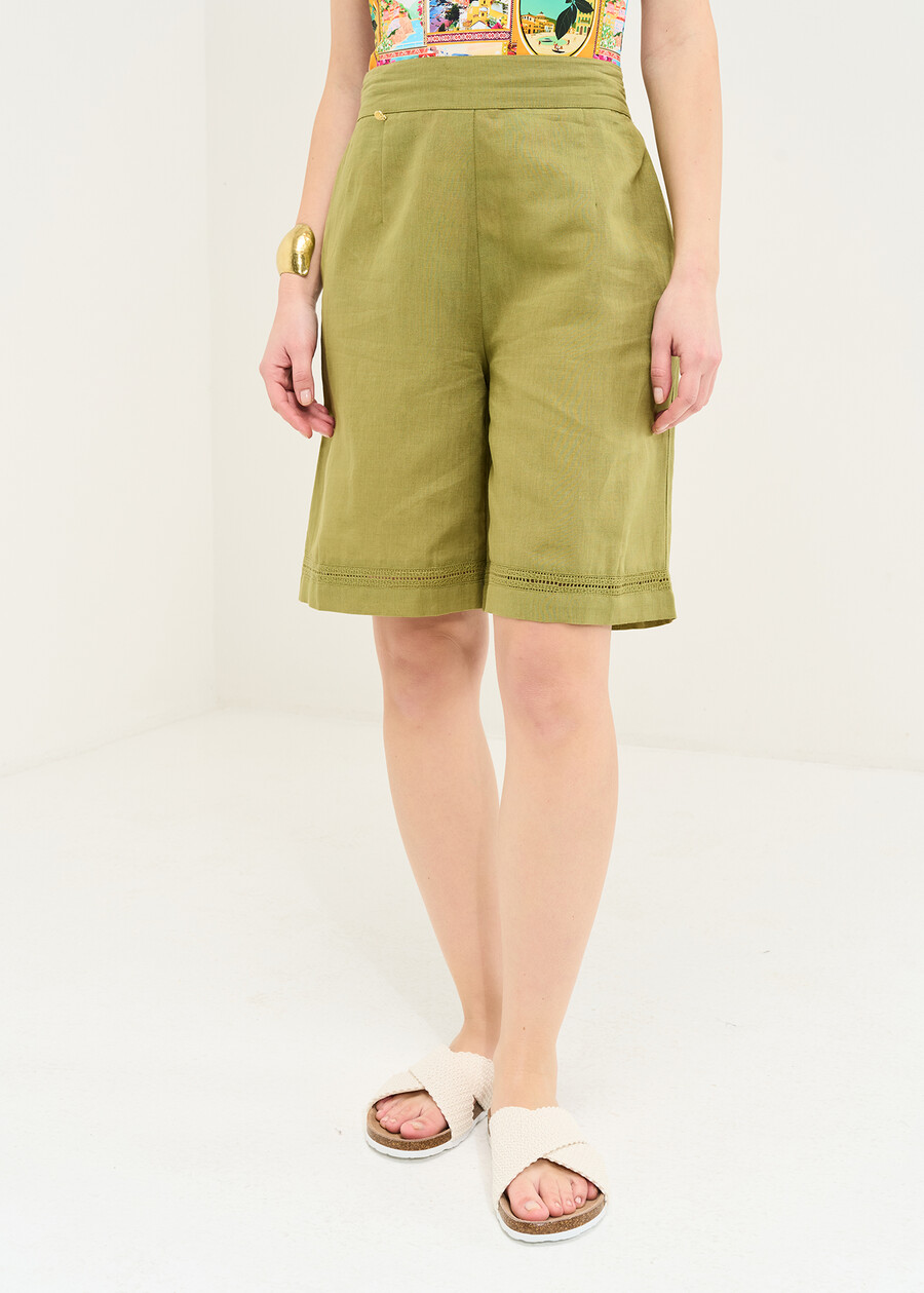 Belen cotton bermuda shorts VERDE Woman , image number 3