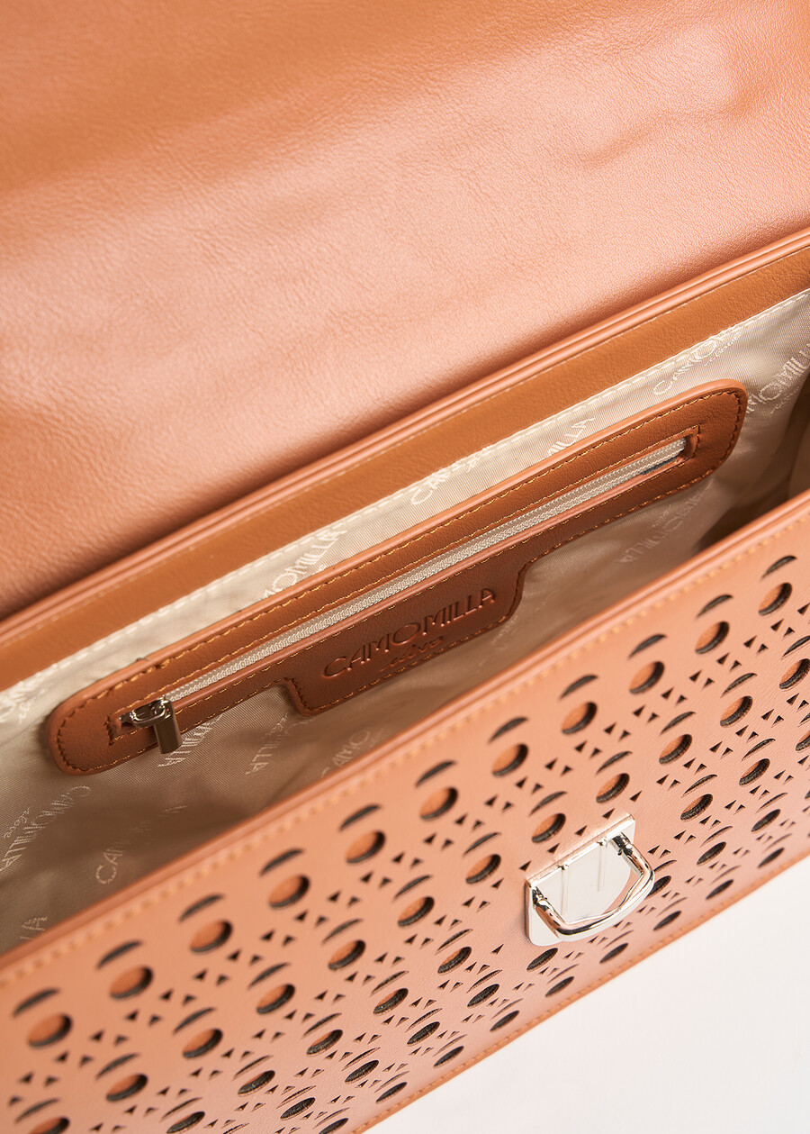 Byor perforated leather crossbody MARRONE Woman , image number 2