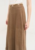 Gwen long cotton skirt MARRONE Woman image number 4