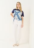 Clair cotton blend trousers GRIGIOBIANCO WHITE Woman image number 1