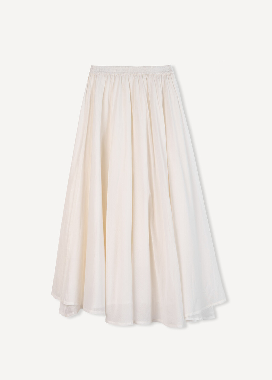 Gledis long cotton skirt BIANCO WHITE Woman , image number 5