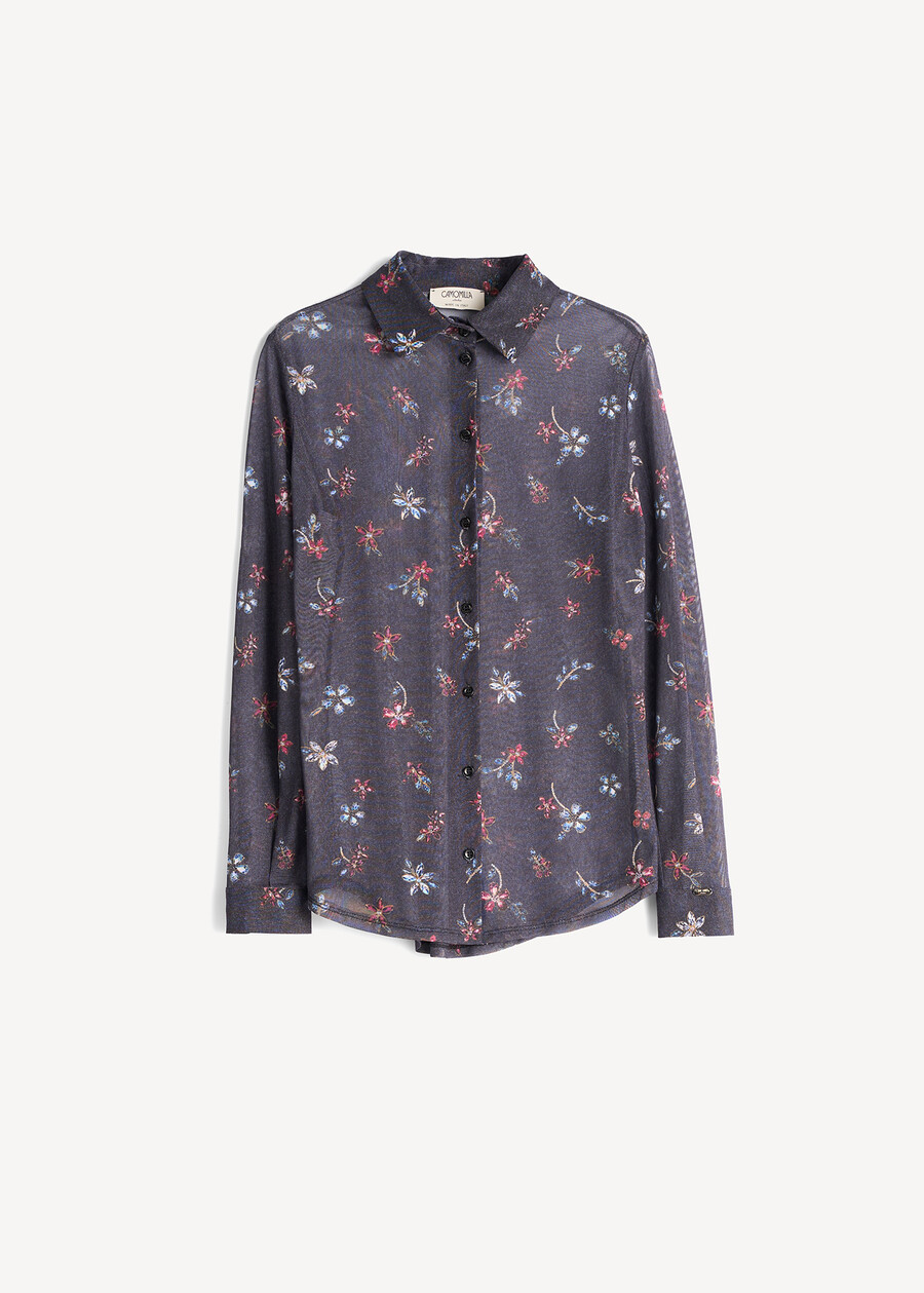 Carley floral mesh shirt NERO Woman , image number 5