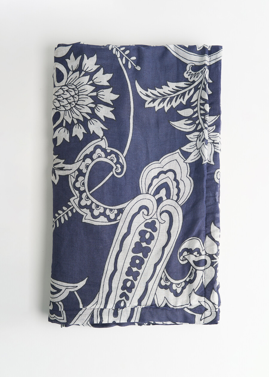 Tessa-A blue pattern beach towel BLU Woman , image number 1