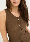 Togo honeycomb top BEIGE SABBIA Woman image number 2