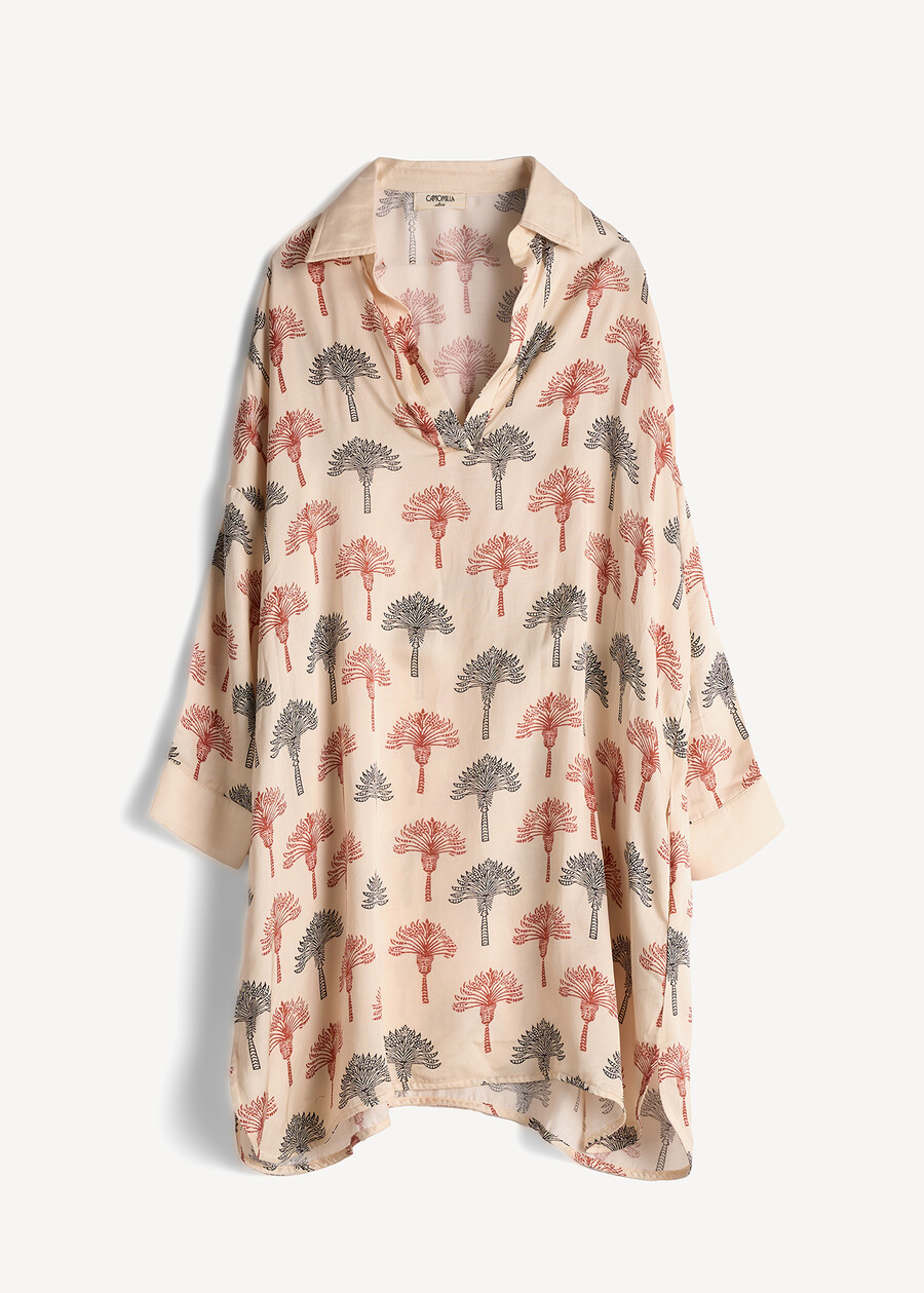 Cady V-neck maxi shirt BEIGE LATTE Woman , image number 5