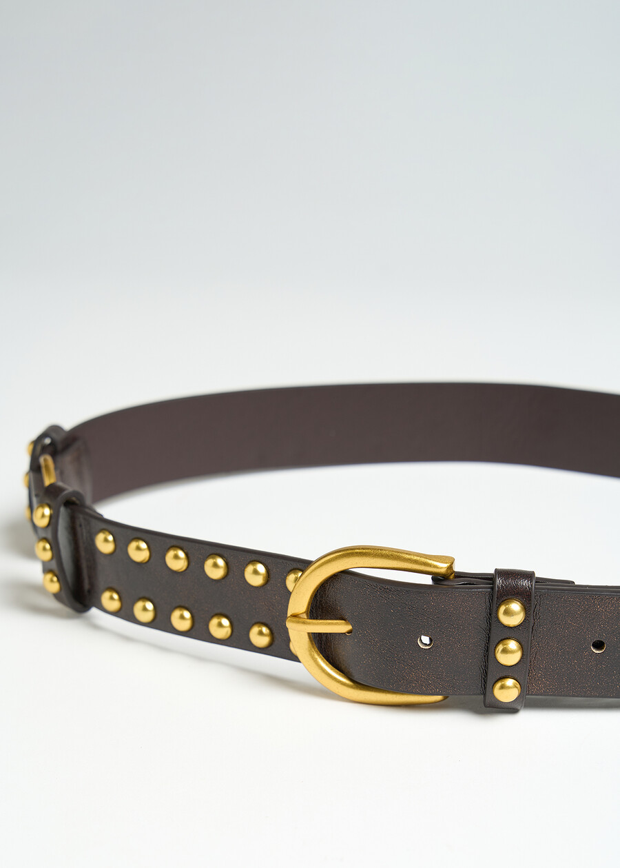 Craig brushed faux-leather belt MARRONE Woman , image number 2