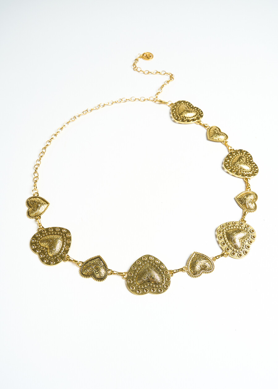Cher studded heart chain belt OLDGO Woman , image number 1