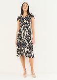 Alaska patterned midi dress BEIGE LATTE Woman image number 2