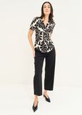 Sirya knotted front T-shirt BEIGE LATTE Woman image number 4