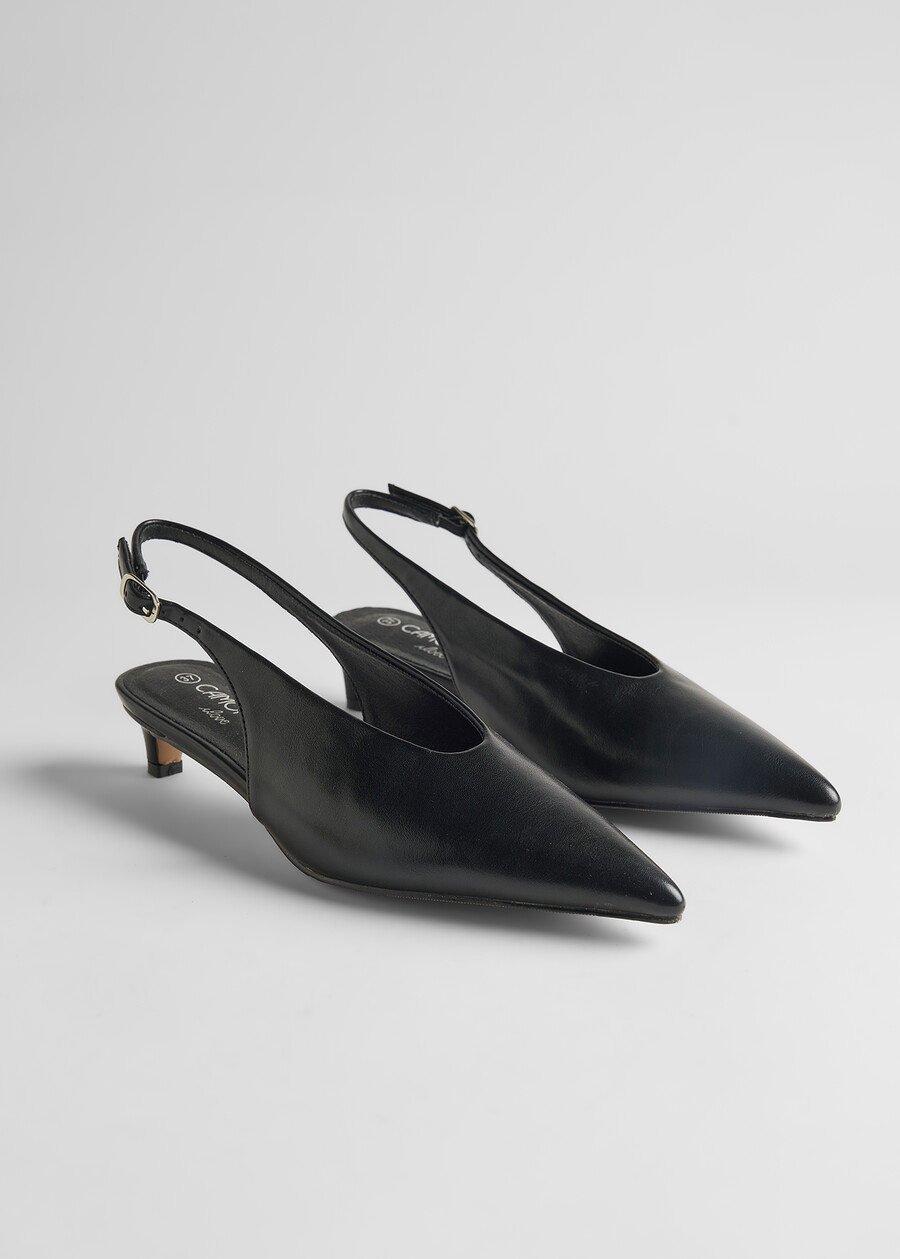 Sidney low heel slingbacks NERO BLACK Woman , image number 2