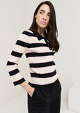 Maly striped knit polo NERO BLACK Woman image number 1