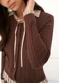 Criss layered-effect cardigan MARRONEBLU Woman image number 2