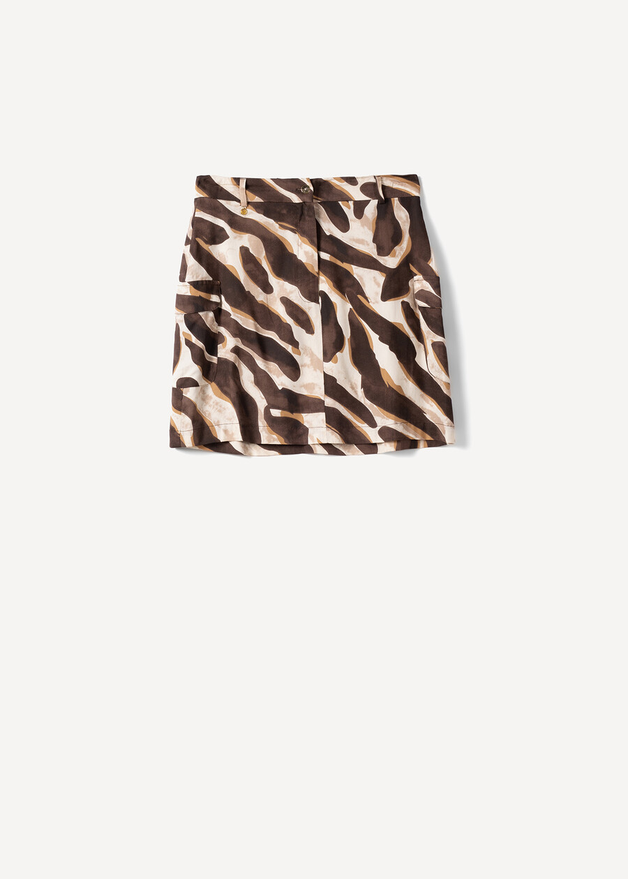 Giody mini skirt with flap pockets MARRONE Woman , image number 5