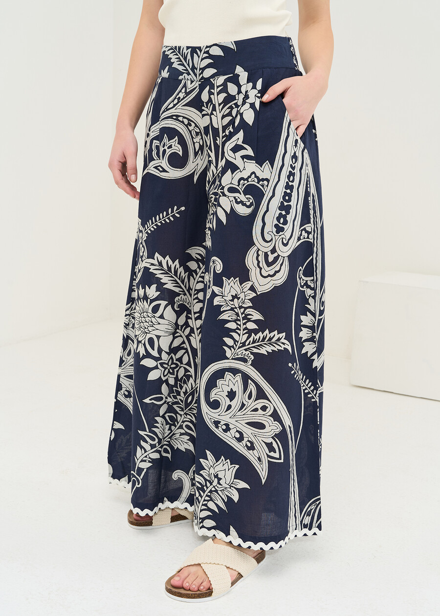 Prince printed trousers BLU Woman , image number 3