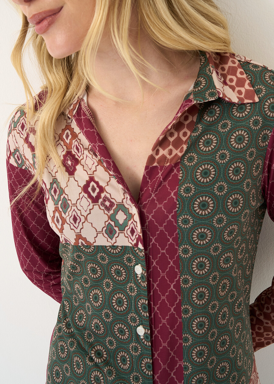 Carly jersey shirt with print VERDE Woman , image number 2