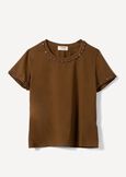 Serena T-shirt with bead detailing MARRONE Woman image number 5