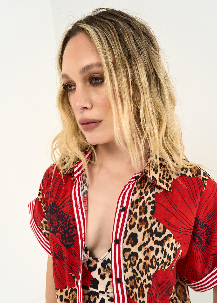 Cassy cotton shirt ROSSO Woman , image number 2