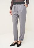 Cara high-waisted elastic trousers GRIGIO GREY Woman image number 2