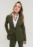 Gianna-A bengalina jacket VERDEBLU Woman image number 1