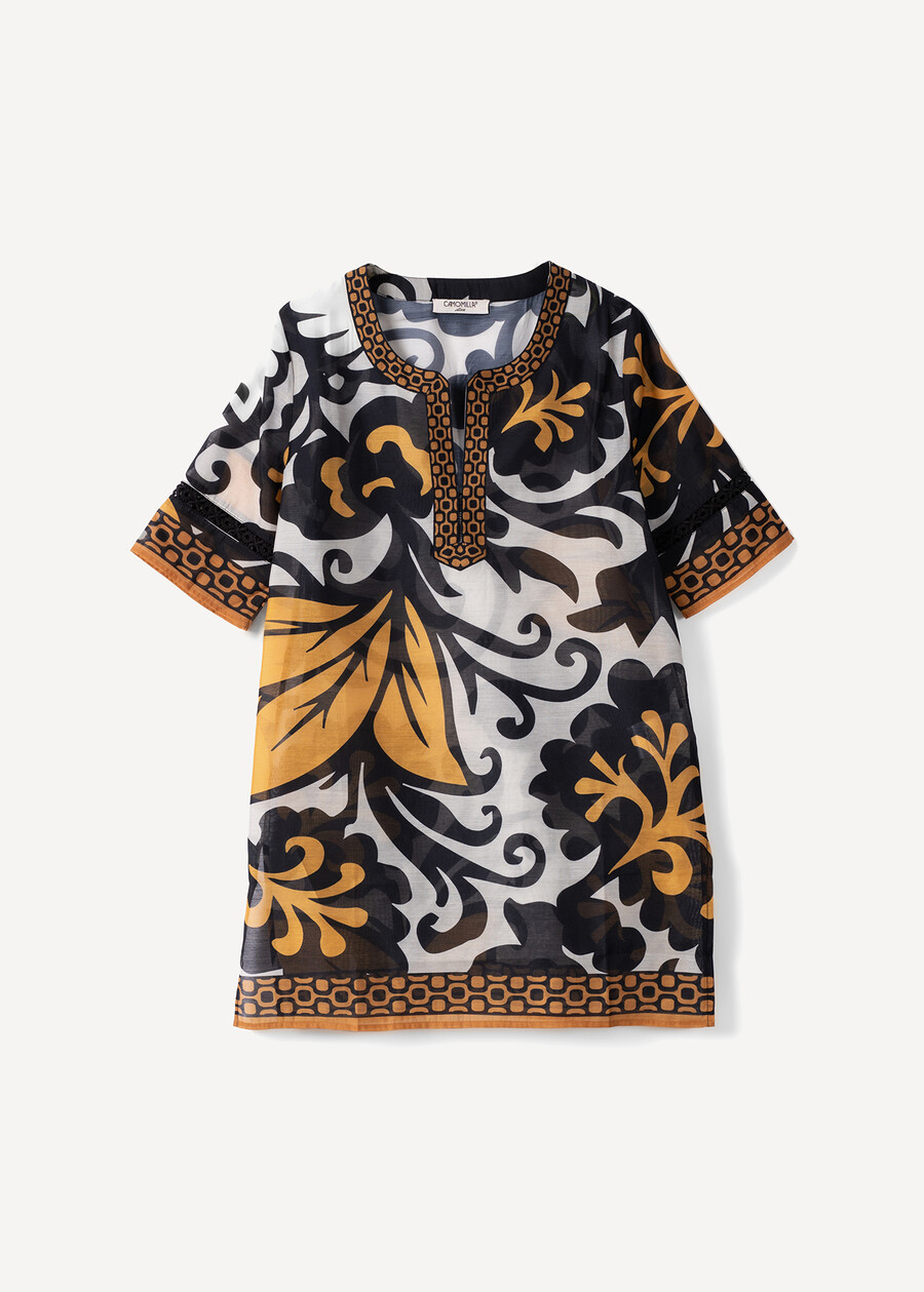 Breezy Kurta blouse with print BIANCO WHITE Woman , image number 5