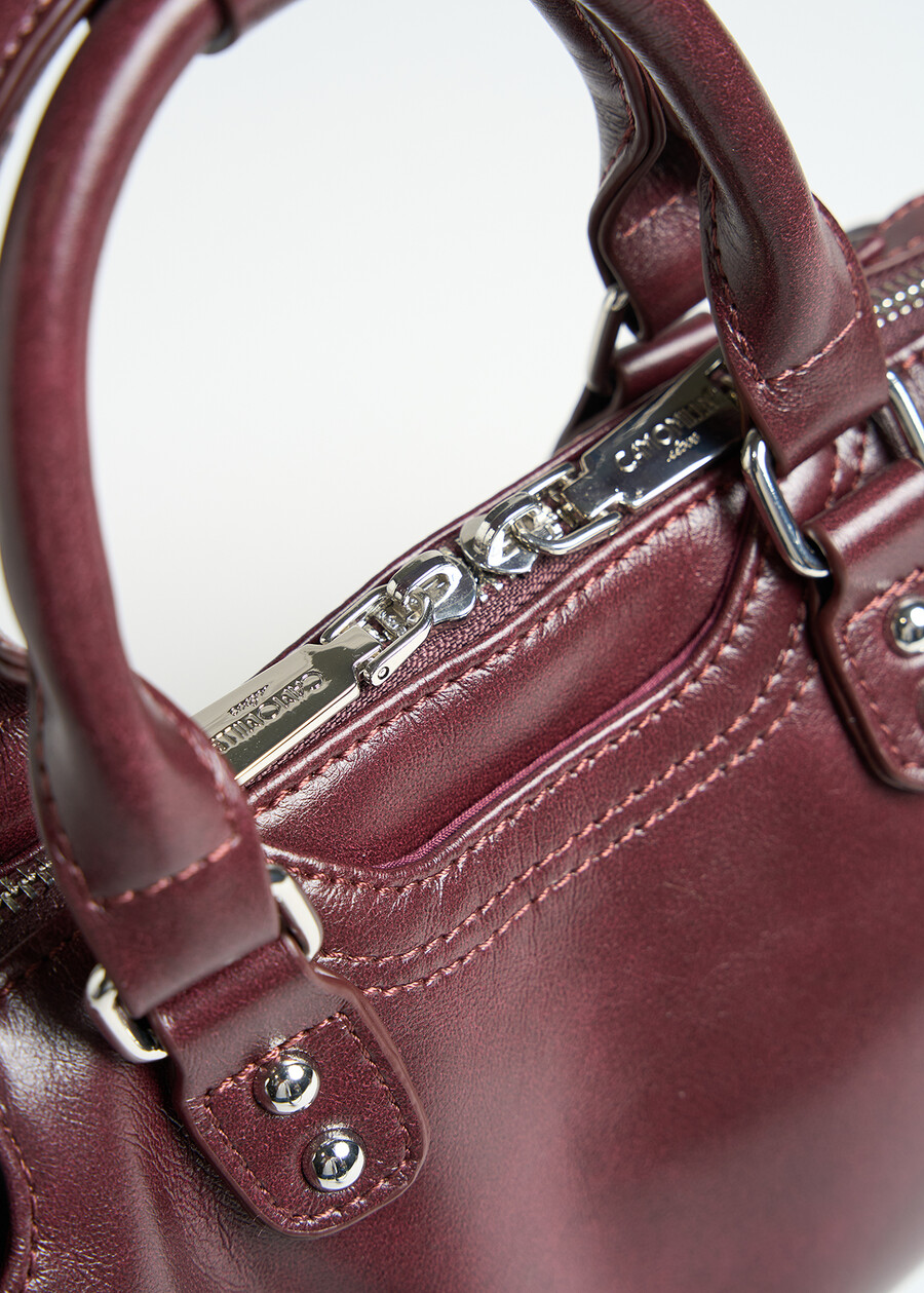 Baku faux leather bowling bag ROSSO BORDEAUX Woman , image number 3