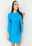 Afef linen blend sheath dress BLUROSABIANCO WHITE Woman image number 5