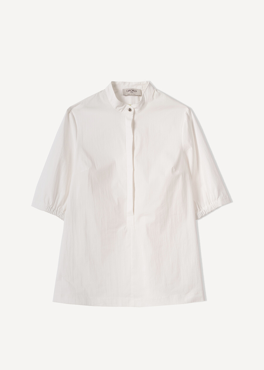 Coeur cotton blend blouse BIANCO WHITEAZZURO AZZURRO Woman , image number 4