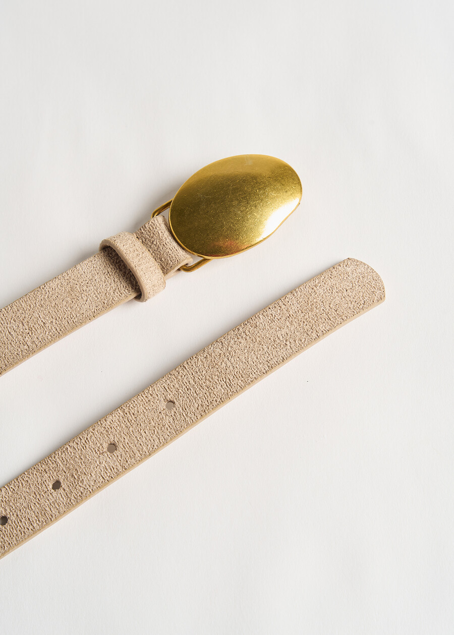 Corinne faux-suede belt BEIGE Woman , image number 4