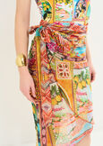 Perry printed cotton sarong GIALLO MANGO Woman image number 3
