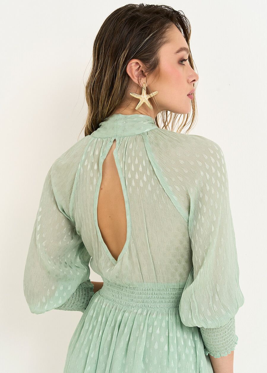 Alois short dress with embroidery VERDE Woman , image number 5