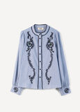 Caleia striped shirt embroidery BIANCO WHITE Woman image number 5